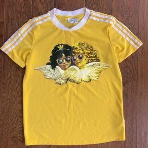 Adidas Yellow Striped Angel Top